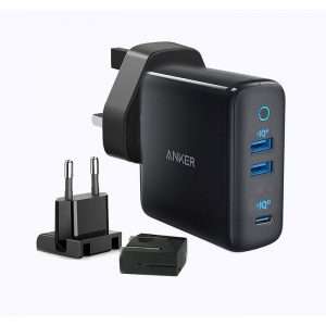 ANKER POWERPORT III 3-PORTS 65W THREE PLUG VERSIONBLACK