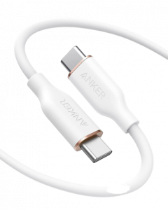 ANKER POWERLINE III FLOW USB-C TO USB-C 6FT CABLE WHITE