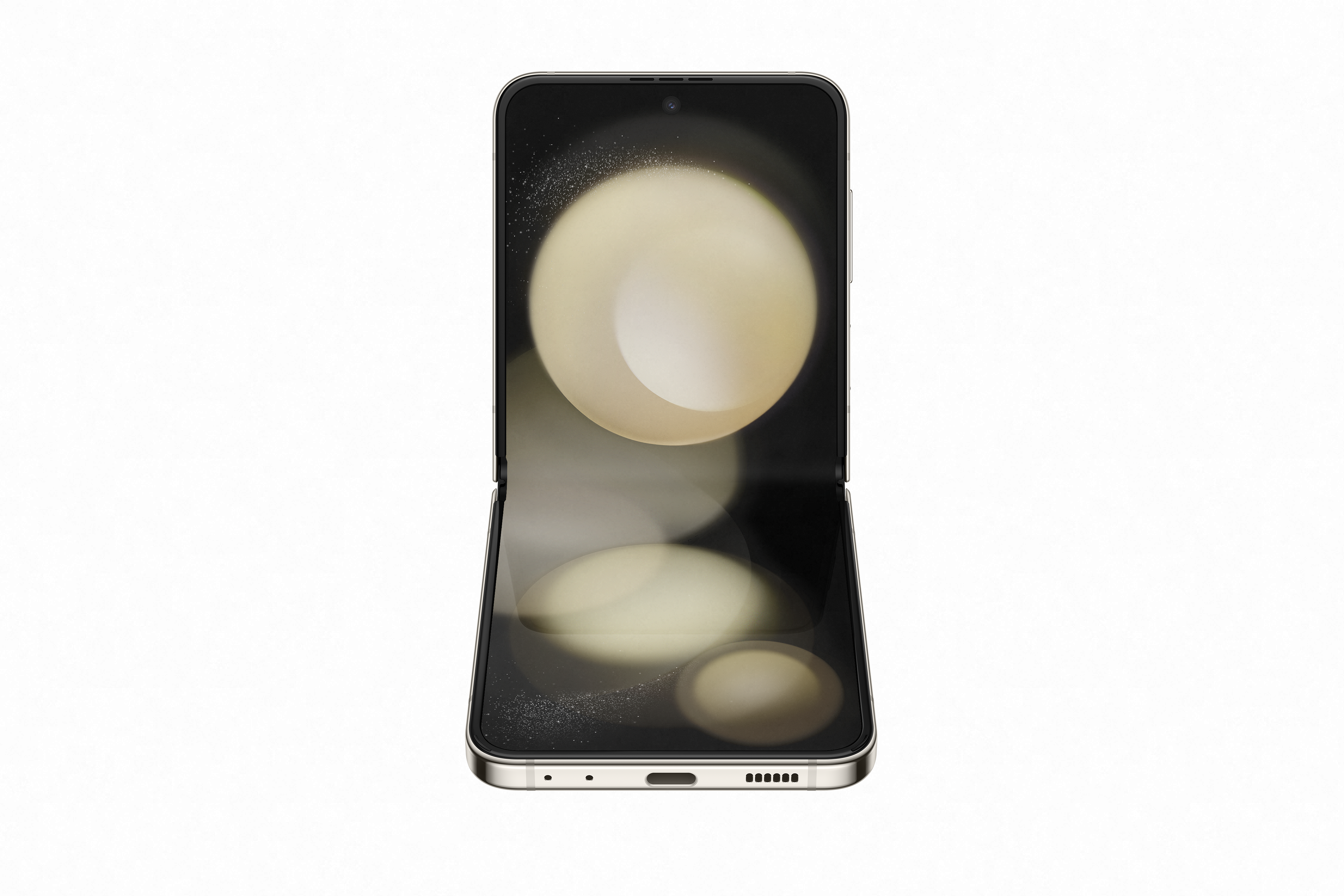 sm-f731_zflip5_fronttabletop_cream_230511